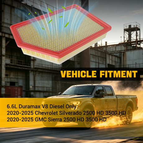 Trucktok 2020-2025 Silverado Sierra 6.6L Duramax Air Filter Replaces A3248C TruckTok