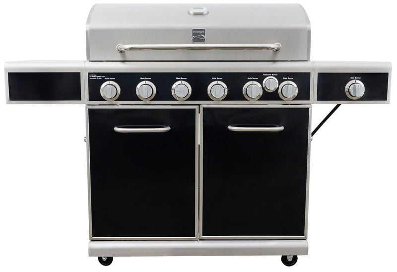 6 Burner Heavy Duty Gas Grill with Infrared Rear Burner Plus Side Burner