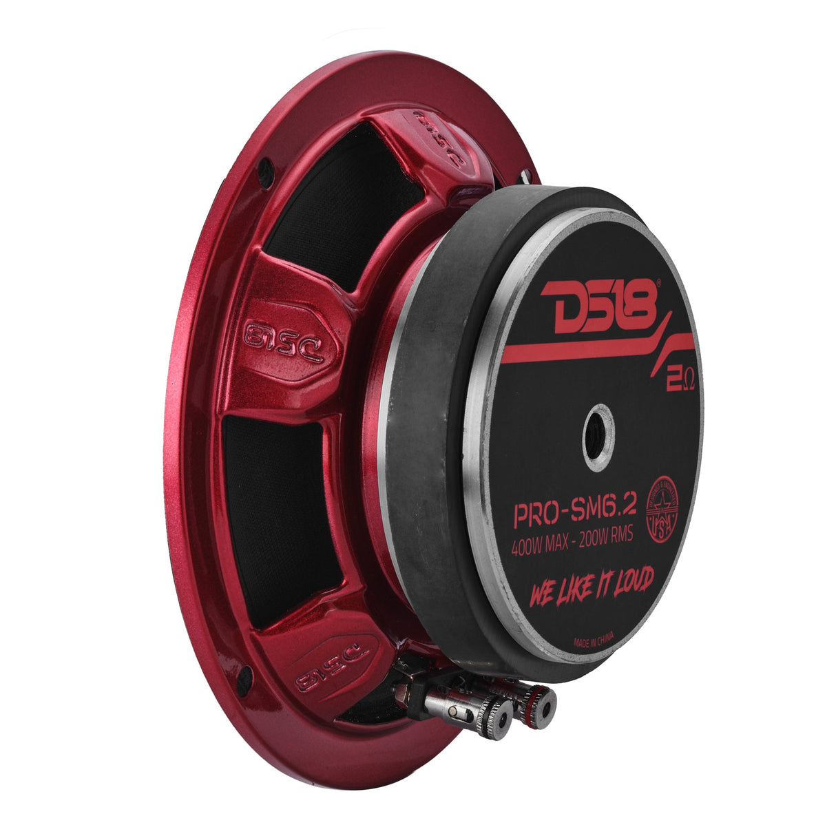 PRO 6.5" Slim Mid-Range Loudspeaker with Water-Resistant Cone | 200W RMS 2-Ohm
