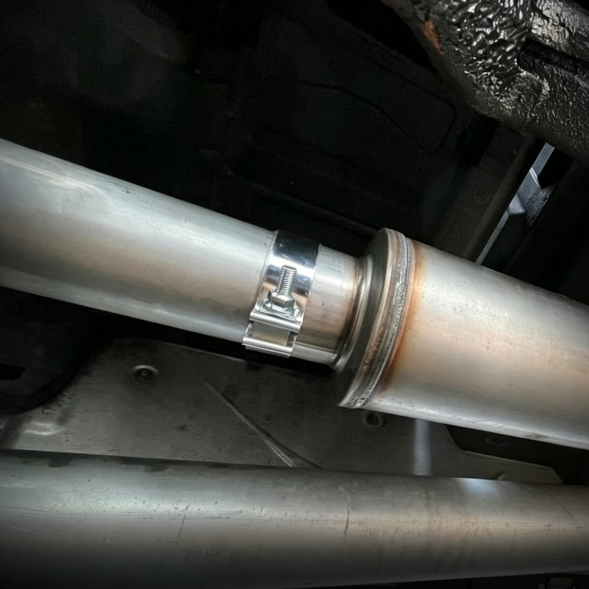 Trucktok 4"/5" Stainless Steel Exhaust Clamp Muffler Clamp Lap Joint Band Clamp Universal TruckTok