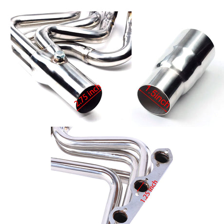 TruckTok 1987-1996 5.8L Ford V8 Long Tube Header & EGR Block Off delete Kit w/Simulator TruckTok