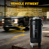 Trucktok 2007-2009 6.7L Dodge Ram Fuel Water Separator Filter Replaces FS43257 TruckTok