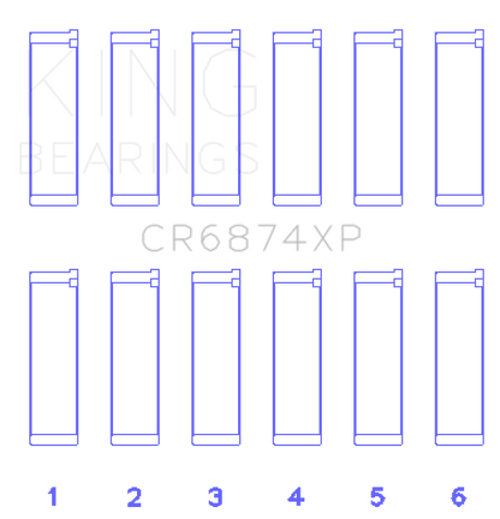 King Engine Bearings Subaru EZ30/EZ30D (Size STDX) Performance Rod Bearing Set