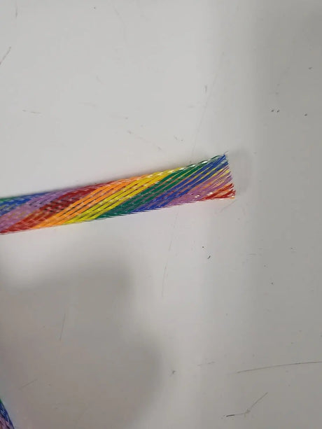 25 FT 3/8" RAINBOW PET EXPANDO SLEEVING BRAID AC/DC WIRE AND SUPPLY