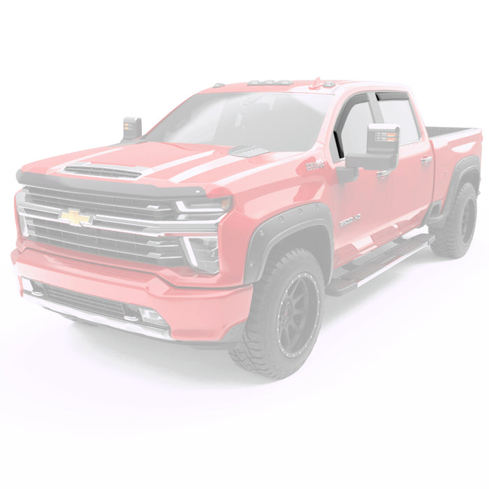 EGR 2019 Chevy 1500 Crew Cab In-Channel Window Visors - Dark Smoke