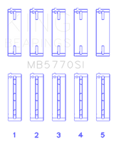 King Engine Bearings Nissan Vk45Dd/E/Vk50Ve/Vk56DE/Vd (Size +0.75mm) Main Bearing Set