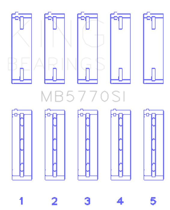 King Engine Bearings Nissan Vk45Dd/E/Vk50Ve/Vk56DE/Vd (Size +0.75mm) Main Bearing Set