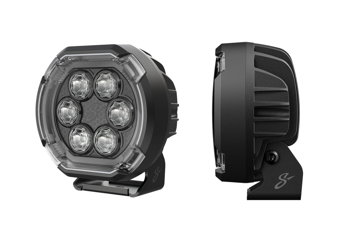 HEXCORE Universal 6" LED Pod Lights, Driving Beam Amber & White (Pair) | STL6PDL Stinger
