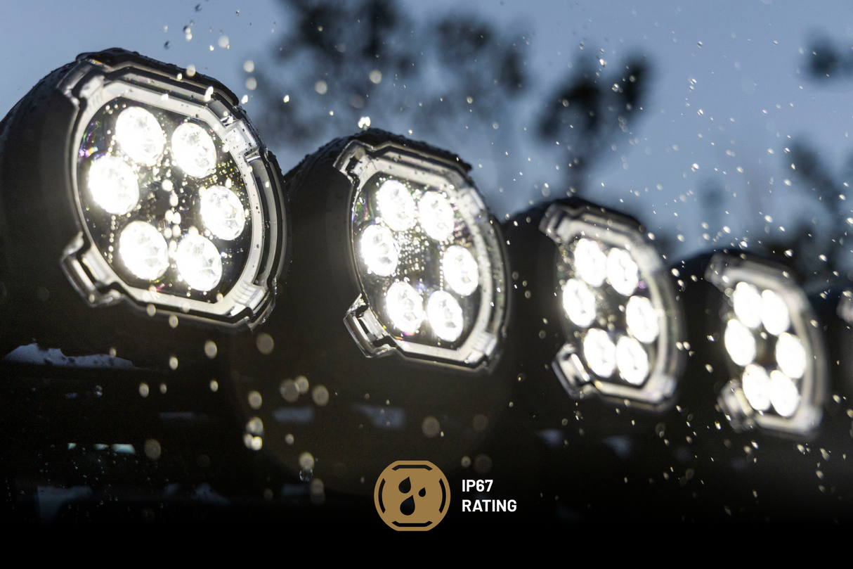 HEXCORE Universal 6" LED Pod Lights, Driving Beam Amber & White (Pair) | STL6PDL Stinger