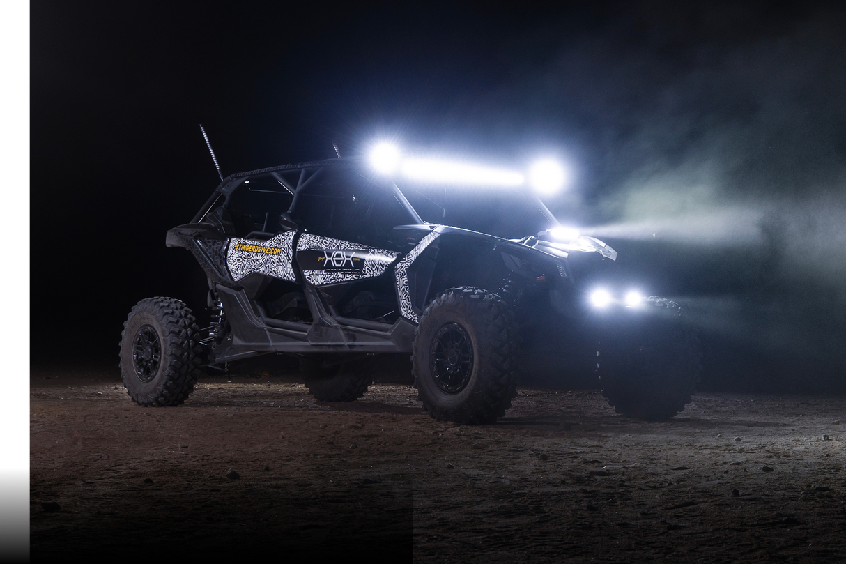 HEXCORE Universal 6" LED Pod Lights, Driving Beam Amber & White (Pair) | STL6PDL Stinger