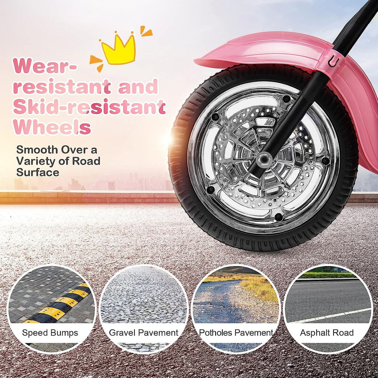 6V Battery Powered Kids Chopper Motorcycle with Pedal Switch