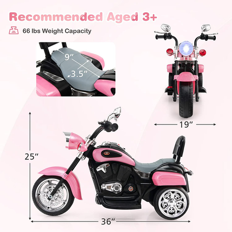 6V Battery Powered Kids Chopper Motorcycle with Pedal Switch