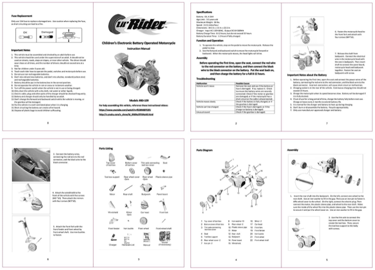 6V Battery Powered Kids' Motorcycle Toy for Boys and Girls