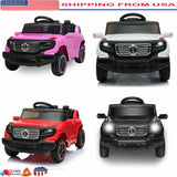 6V Battery-Powered Ride-On Car with Music, Lights, Remote Control, and Safety Features for Kids
