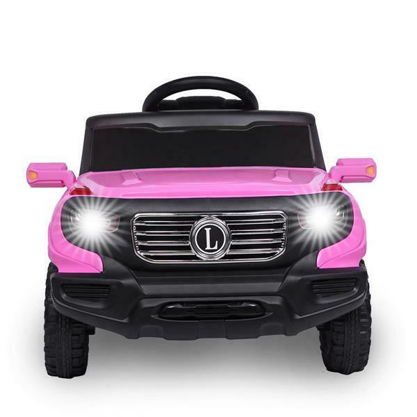 6V Battery-Powered Ride-On Car with Music, Lights, Remote Control, and Safety Features for Kids