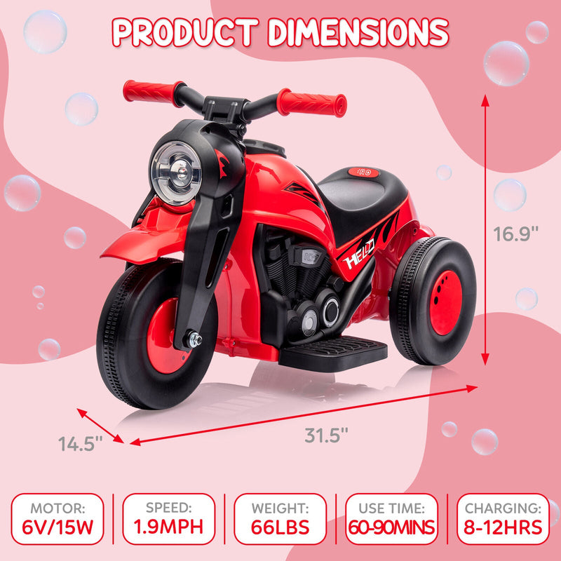 6V Battery Powered Ride On Motorbike Toy for Kids - Perfect for Boys and Girls!