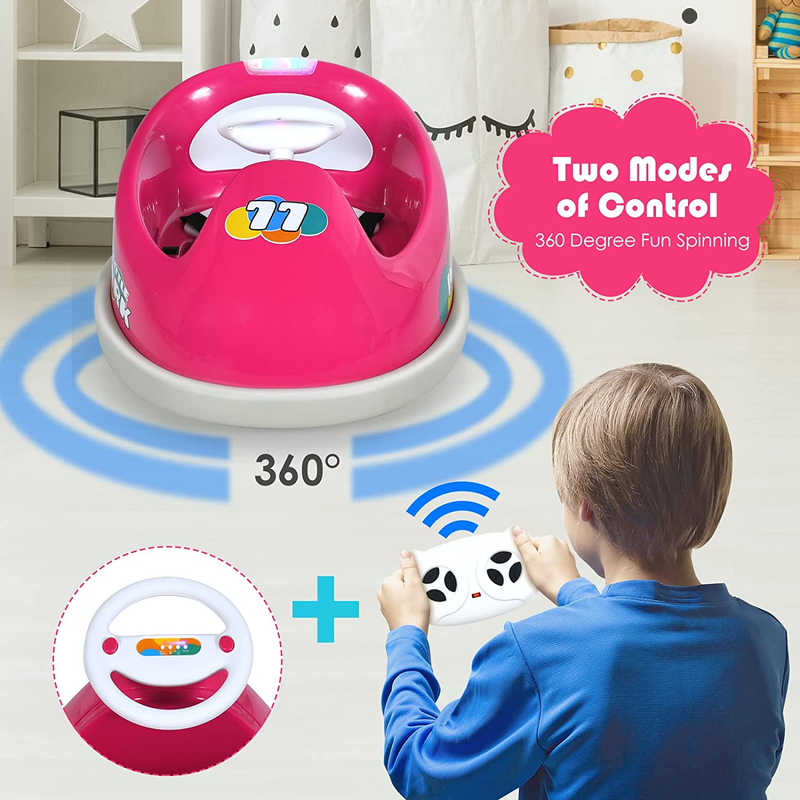 6V Bumper Car Electric Ride-On for Kids with 2 Driving Modes and 360 Degree Rotation