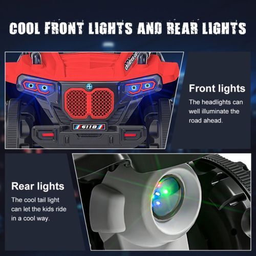 6V Electric ATV Quad Ride-On Toy Car for Kids with LED Headlights & Bluetooth