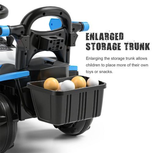 6v Electric Excavator Toy Car with Bluetooth and Rear Reserve Box for Kids