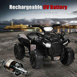 6V Electric Kids ATV Quad Ride On Car with LED Lights, MP3 Player, and Realistic Design - Perfect Gift for Toddlers