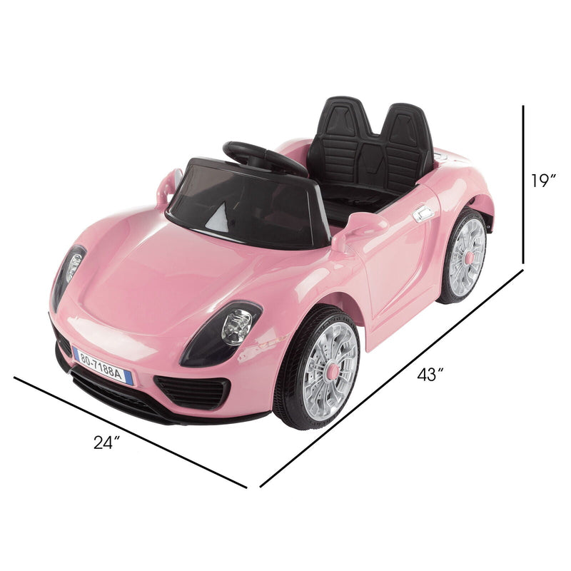 6V Electric Remote Control Sports Car Toy with Rechargeable Battery