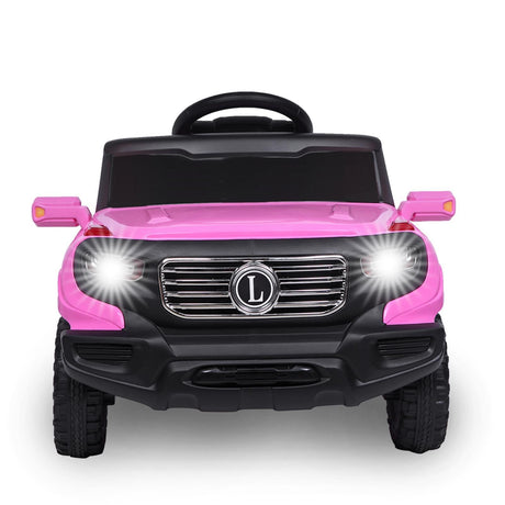 6V Electric Ride-On Car for Kids with 3 Speeds, Lights, and Remote Control