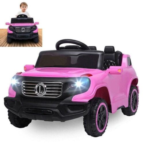 6V Electric Ride-On Car for Kids with Remote Control and LED Lights - Pink