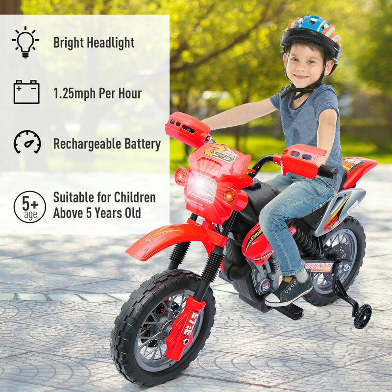 6V Electric Ride-On Dirt Bike for Kids - Outdoor Recreation Motorcycle Toy