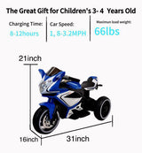6V Electric Ride-On Motorcycle for Kids Ages 3-6 - Perfect Xmas Gift Toy!