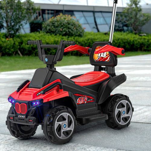 6V Kids Electric ATV 4-Wheeler Car Toy with LED Headlights and Bluetooth Connectivity