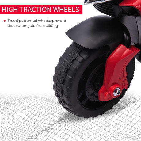 6V Kids Electric Motorcycle Ride-On Car with Training Wheels - Battery Powered Toy