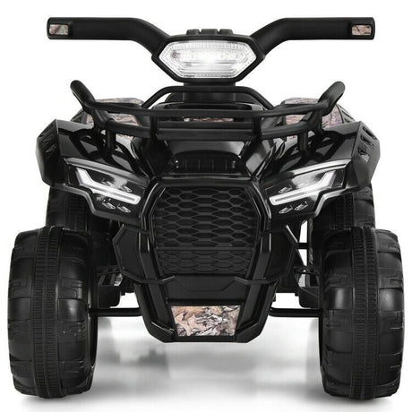 6V Kids Electric Ride On Quad Car with LED Lights and MP3 Player - Black