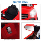 6V Kids Remote Control Ride-On Car with LED Lights - Red