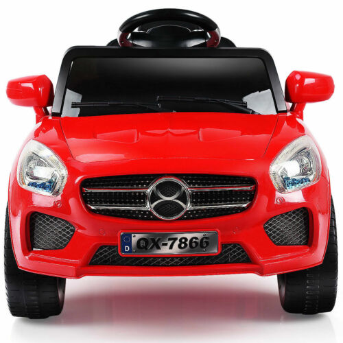 6V Kids Ride On Car with RC Remote Control, Battery Powered with LED Lights
