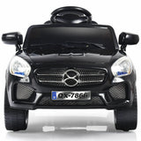 6V Kids Ride On Car with RC Remote Control, LED Lights, and MP3 Player - White