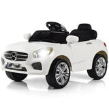 6V Kids Ride-On Car with Remote Control, LED Lights, and MP3 Player - White