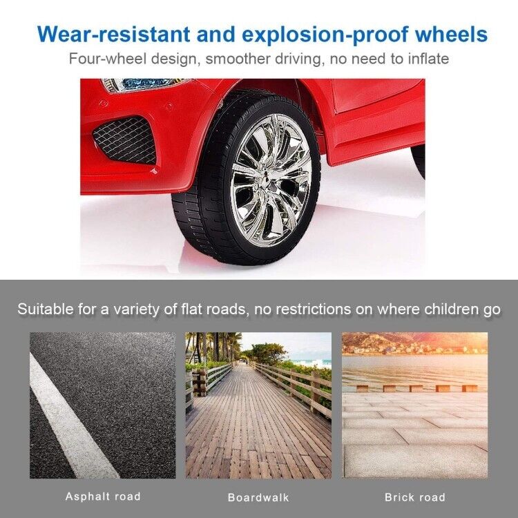 6V Kids Ride On Car with Remote Control, MP3 Player, LED Lights, and Battery Power