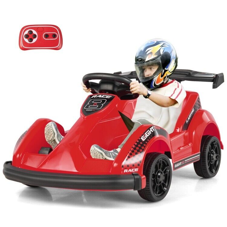 6V Kids Ride On Go Kart with Remote Control and Safety Belt - Toddler Driving Car Toy