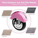 6V Pink Kids Vespa Scooter with Training Wheel and Headlight