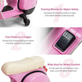 6V Pink Kids Vespa Scooter with Training Wheel and Headlight