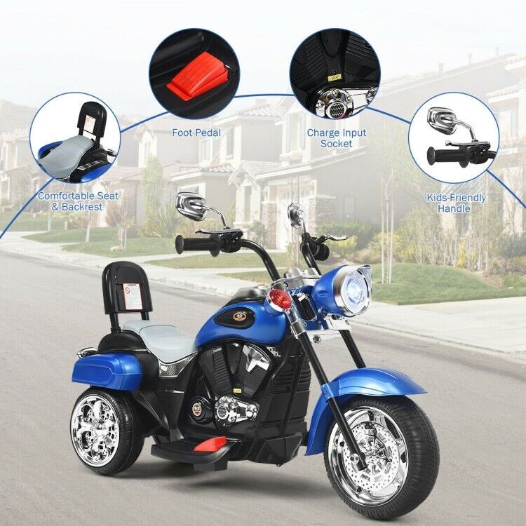 6V Toddler Electric Motorbike with Horn & Headlights - Perfect for Indoor and Outdoor Play!