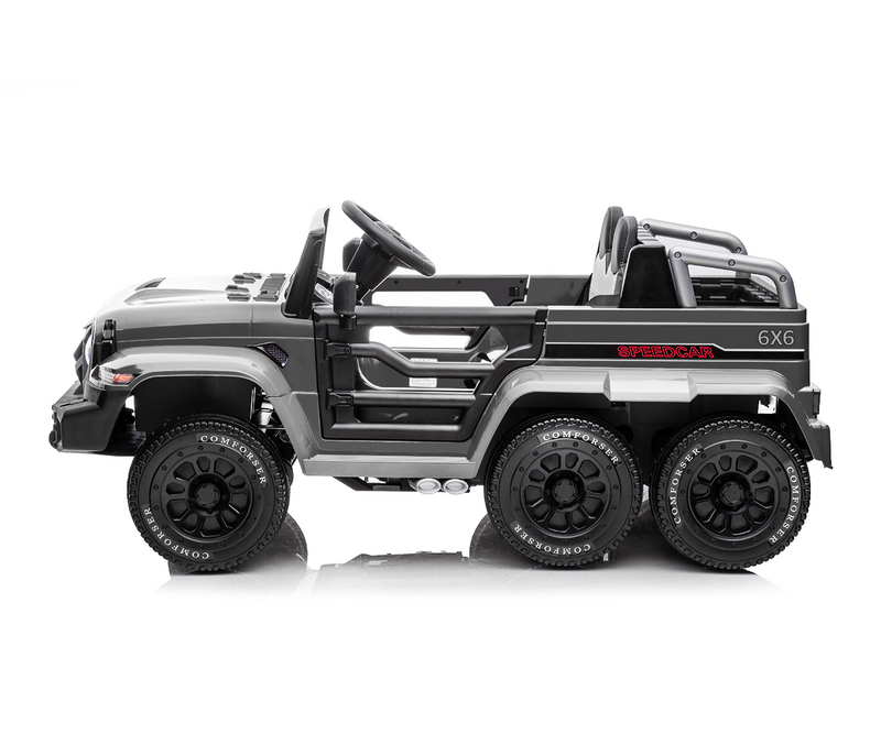 6WD Battery-Powered Kids Ride-On Truck with Remote Control and Baking Paint Finish - 24V Power Wheel