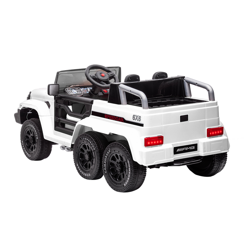 6WD Kids Ride-On Truck with Remote Control and Lockable Doors - 24V Power Wheels Toy