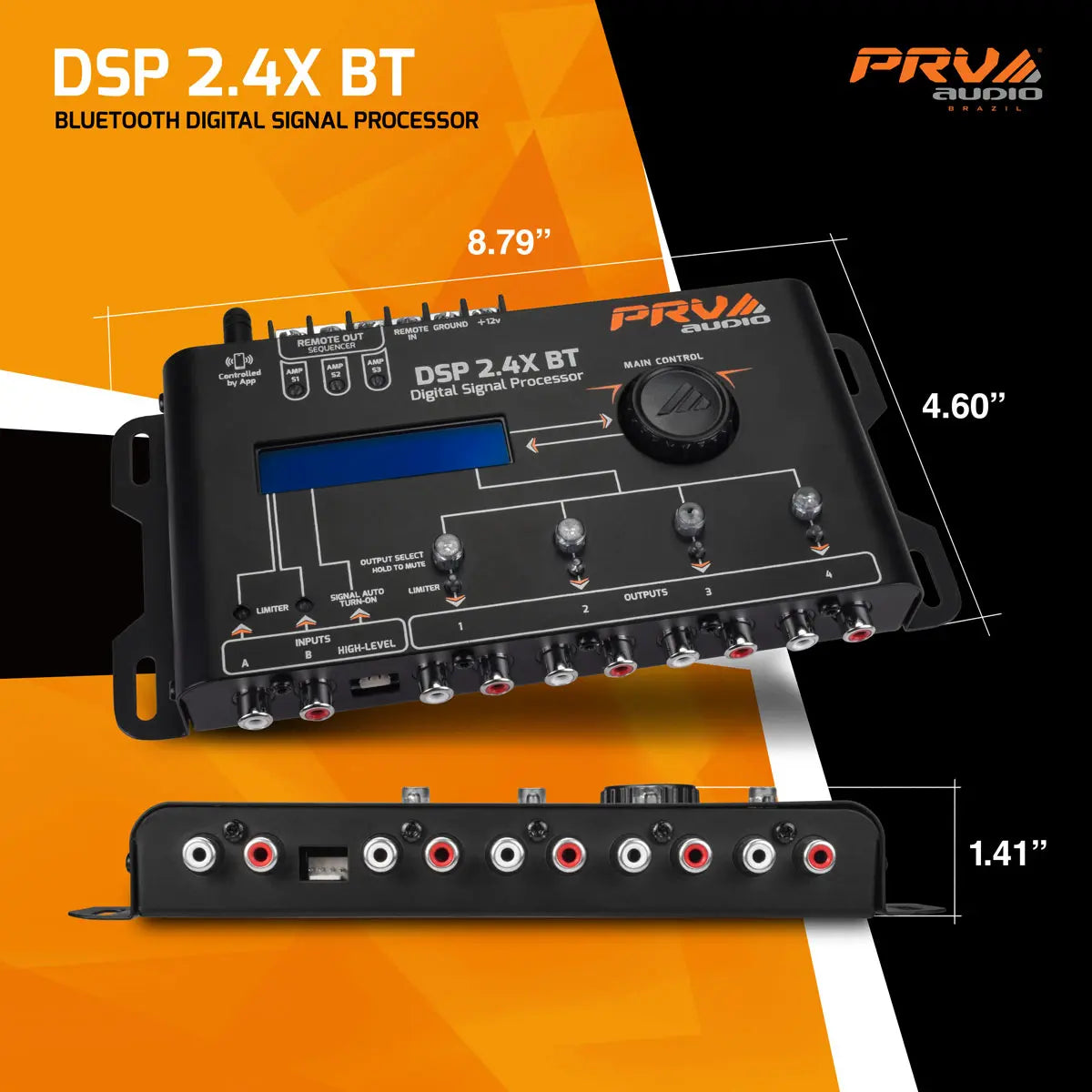 PRV Audio DSP 2.4X BT 4-Channel Bluetooth Digital Signal Processor