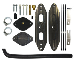 2011 - 2015 Ford 6.7L EGR Cooler with Coolant Re-Route Hose for Factory Pyro, w/Pass Through plate Mels Mfg