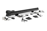 LED Light Kit Hood Mount 30 Inch Black Single Row Jeep Gladiator JT/Wrangler JL (18-26) Rough Country