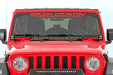LED Light Kit Hood Mount 30 Inch Black Single Row Jeep Gladiator JT/Wrangler JL (18-26) Rough Country