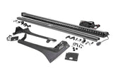 LED Light Kit Windshield Mount 50 Inch Black Single Row Jeep Gladiator JT/Wrangler JL (18-26) Rough Country