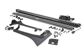 LED Light Kit Windshield Mount 50 Inch Black Single Row Jeep Gladiator JT/Wrangler JL (18-26) Rough Country