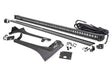 LED Light Kit Windshield 50 Inch Black Single Row WHT DRL Jeep Gladiator JT/Wrangler JL (18-26) Rough Country